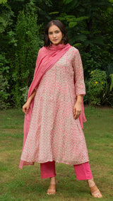 Inaya Chanderi Kurta - Pink