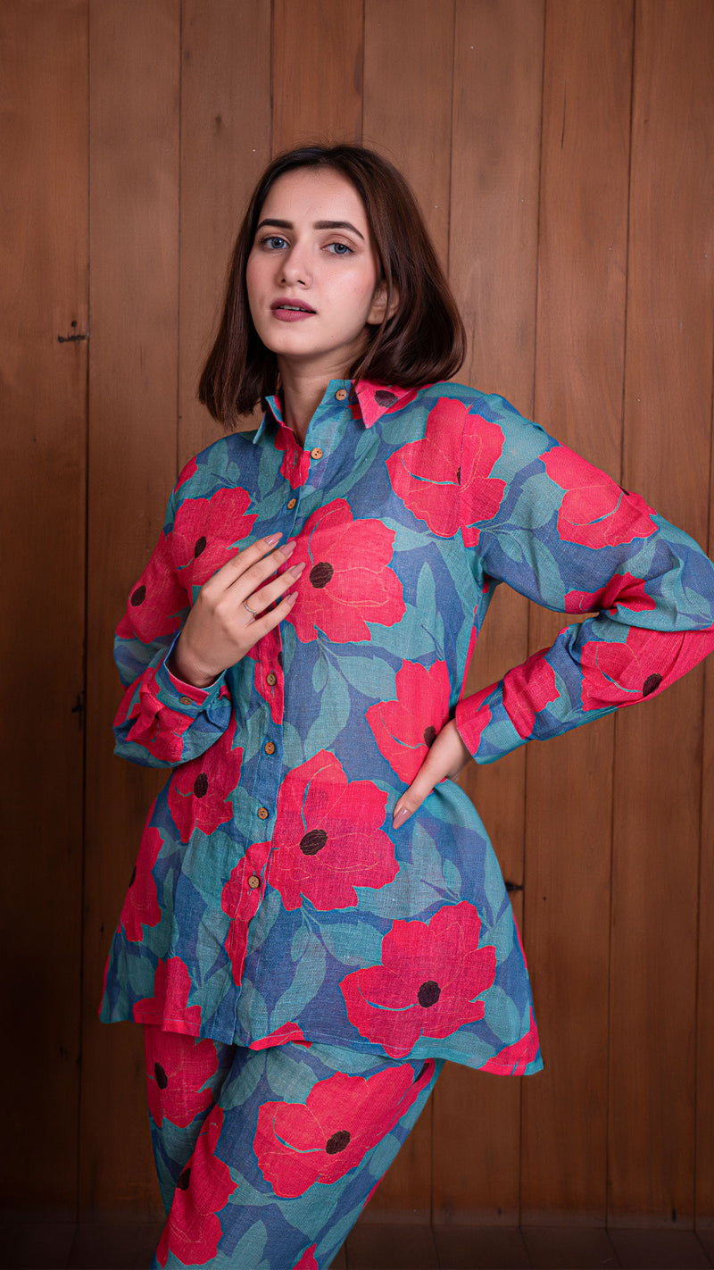 Garden Of Dreams Co-ord Set Blue/Pink1